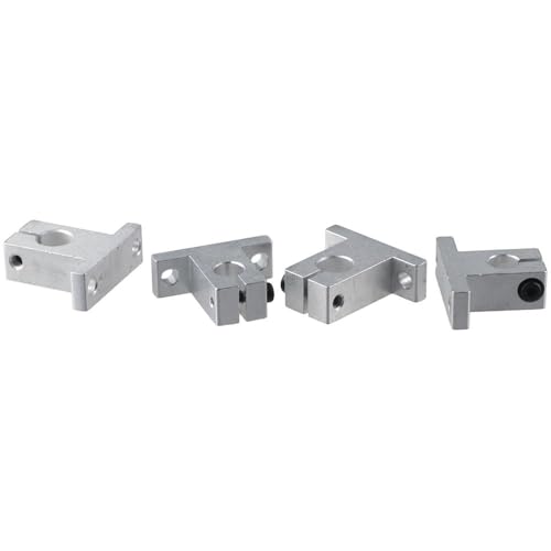 4Pcs SK10 Linear Rod Rail, 10mm Shaft Support, Linear Motion Guides, Axis Vertical, Bracket/Bearing, Aluminum Frame Polished Rod Holder