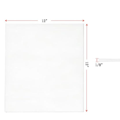 Ceramic Fiber Paper,High Temperature Gasket Paper,12"x 12"x1/8" Thick 4 Pcs - size: 12" x 12" x 1/8"‑ 4 Pcs