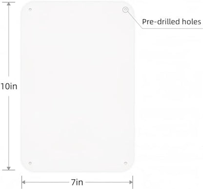 10-Pack White Blank Sign, 10"x 7" Plastic