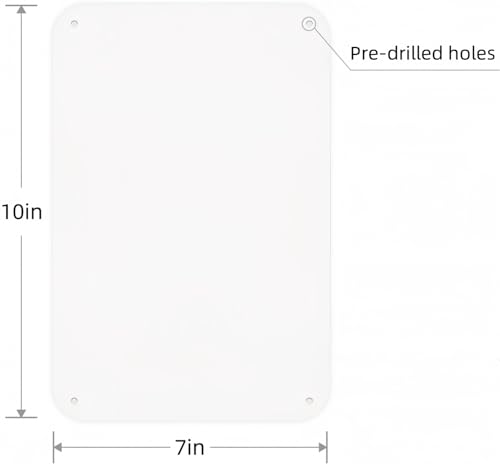 10-Pack White Blank Sign, 10"x 7" Plastic