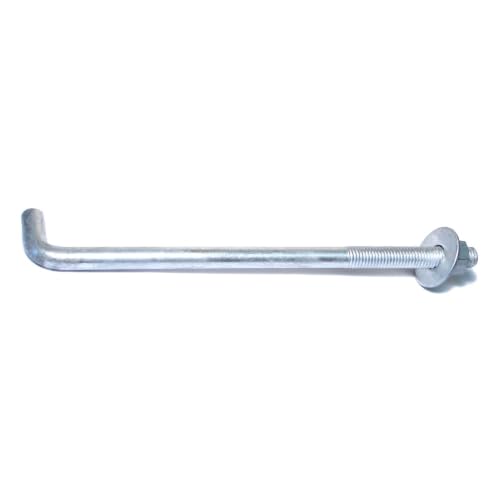 Hard to Find Fastener Hot Dip Galvanized Anchor Bolts, Sturdy Steel Anchors for Concrete, Cement, Asphalt in Construction, 5/8-11 x 12, Pack of 10 - size: 5/8-11 x 12"