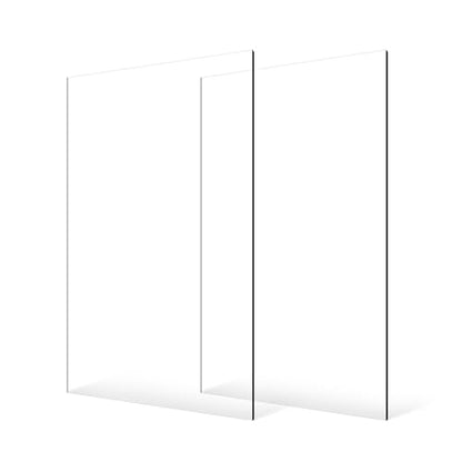 VEVOR Plexiglass Acrylic Sheets, 2-Pack Plastic Sheet, 24 x 48 Inch 1/8 Inch Thick Clear Plastic Cast Transparent Glass for Crafting Projects, Replacement Picture Frame Glass, DIY Display, Easy to Cut - size: 24 x 48 Inch