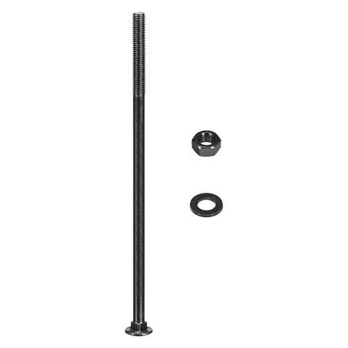 uxcell M10x250mm Square Neck Carriage Bolts with Nuts & Washers, 12Set 304 Stainless Steel Round Head Square Neck Coach Bolt Screws, Black - size: M10x250mm