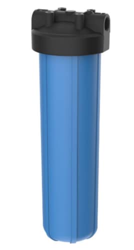 Pentair Pentek 150234 Big Blue Filter Housing, 1" NPT #20 Whole House Heavy Duty Water Filter Housing with High-Flow Polypropylene (HFPP) Cap, 20-Inch, Black/Blue - color: Blue, size: 1" NPT, style: Standard