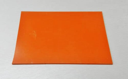 JTS 1/8" Silicone Rubber Sheet High Temp Solid Red/Orange Commercial Grade 4" X 8" Square Made in USA