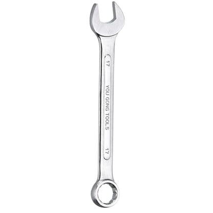 HARFINGTON Metric Combination Wrench, 17mm Open End & 15-Degree Offset - size: 17mm