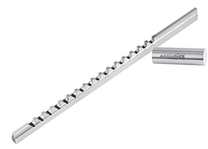 Accusize Industrial Tools 3/32 inch, Style B High Speed Steel Keyway Broach, 5000-0008 - size: 3/32 in Style B