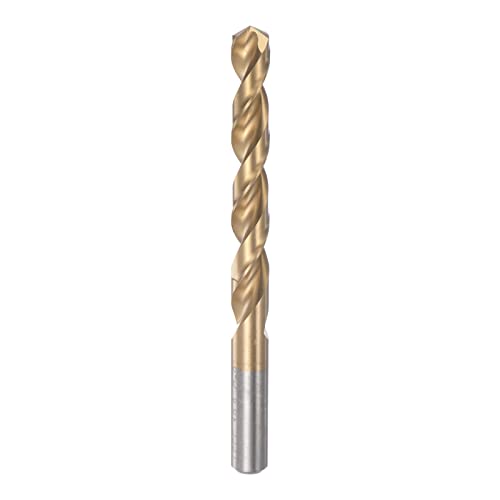 HARFINGTON Twist Drill Bit 12.3mm Titanium Coated (HSS-E) M42 High Speed Steel 8% Cobalt Straight Shank for Stainless Steel Aluminum Alloy Metal - size: 12.3mm