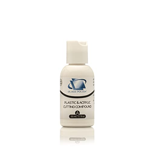 Glass Polish 1.7oz (50ml) Plastic & Acrylic Cutting Compound with Micro Abrasives for Professional Polishing - GP14011