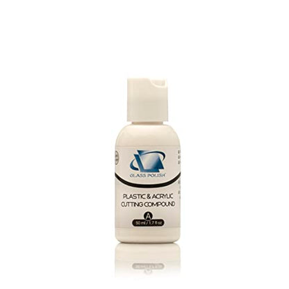 Glass Polish 1.7oz (50ml) Plastic & Acrylic Cutting Compound with Micro Abrasives for Professional Polishing - GP14011