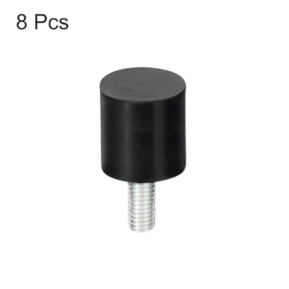 uxcell M5 Thread Rubber Mounts, Vibration Isolators, Cylindrical Shock Absorber with Studs 15 x 15mm 8pcs - size: M5x15x15mm
