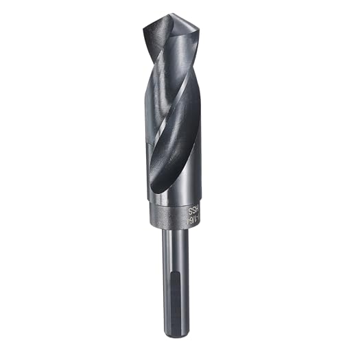 HARFINGTON 1-1/64" Drill Bit 1/2" Reduced Shank 3-Flat 4241 HSS 118° - size: 1-1/64" with 1/2" Shank