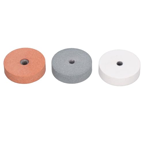 3 Inch Silicon Carbide Grinding Wheels 3 Pack – Abrasive Polishing Discs for Bench Grinders, Sharpening Metal Wood Glass and Lawn Mower Blades