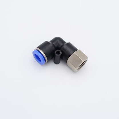 Push to Connect Fitting 3/8" Tube OD x 1/4" FMNPT, Female Elbow - size: 1/4" FMNPT - 3/8" OD