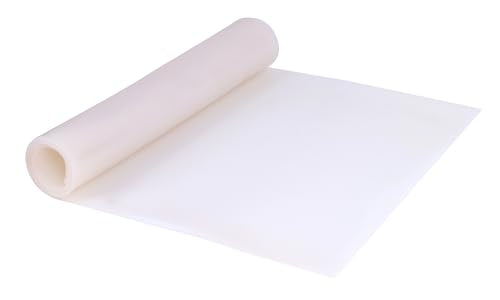 Neoprene Rubber Sheet Solid Rubber Strips Roll Mat PadInsulation High Temperature Rsistant for DIY Gaskets, Pads, Sealing, Cushion (Translucent, 12" X 23" X 1/8" (.125")) - color: Translucent, size: 12" X 23" X 1/8" (.125")