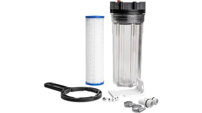 Cold Plunge Water Filter System 10" Housing 3/4" NPT Ports, 2x50 Micron - style: Housing + 1 Filter