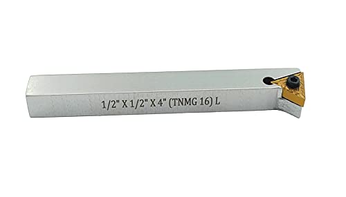 Tool Steel Indexable Tool Bit 1/2" Shank for Fly Cutter for Milling II Replaceable TNMG16 Carbide Insert II Metalworking, Facing, Turning Tool - size: 1/2" × 1/2" × 4" (TNMG 16) L