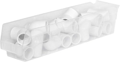 Akro-Mils 30128 Heavy Duty Plastic Shelf Bins, 18"x 4"x 4", Clear, 12-Pack - color: Clear