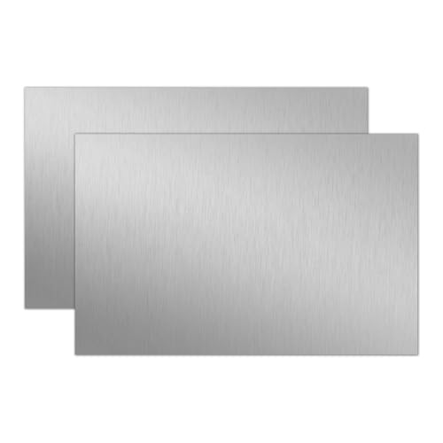 0.5mm Stainless Steel Sheet 4x6 Inch, 430 Magnetic Stainless Steel Plate, 24 Gauge Metal Sheet for Wall, DIY, Crafts, Jewelry, Electrical Repair (2 Pack) - size: 4" x 6"-24 Gauge(0.5mm)
