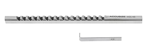 Accusize 4 mm Style B HSS Keyway Broach, 5001-0006 - size: 4mm-B