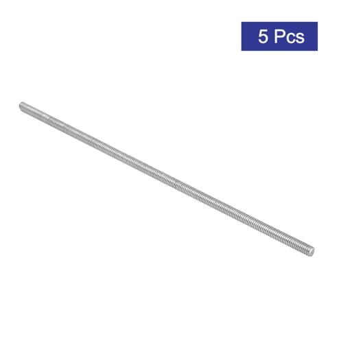 uxcell M4 x 150mm 304 Stainless Steel Fully Threaded Rod Bar Studs Silver Tone 5 Pcs - size: M4 x 150mm
