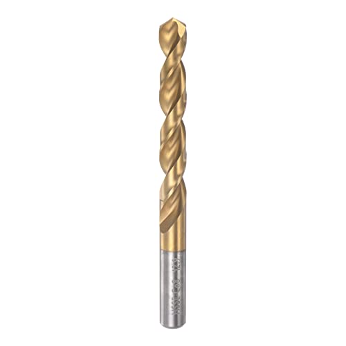 HARFINGTON Twist Drill Bit 12.9mm Titanium Coated (HSS-E) M42 High Speed Steel 8% Cobalt Straight Shank for Stainless Steel Aluminum Alloy Metal - size: 12.9mm