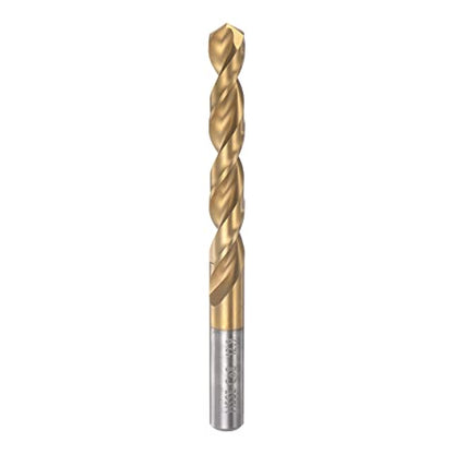 HARFINGTON Twist Drill Bit 12.9mm Titanium Coated (HSS-E) M42 High Speed Steel 8% Cobalt Straight Shank for Stainless Steel Aluminum Alloy Metal - size: 12.9mm