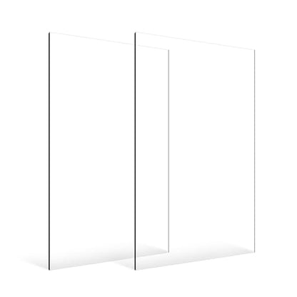 VEVOR Plexiglass Acrylic Sheets, 2-Pack Plastic Sheet, 24 x 48 Inch 1/8 Inch Thick Clear Plastic Cast Transparent Glass for Crafting Projects, Replacement Picture Frame Glass, DIY Display, Easy to Cut - size: 24 x 48 Inch