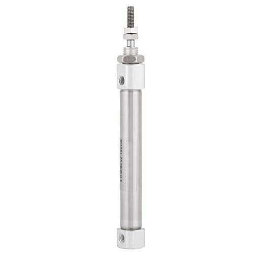Oumefar 45mm Stroke Pneumatic Cylinder Piston Double-Acting Air Cylinder Single Threaded Rod M4*0.7 Stainless Steel Cylinder with Matching Nuts