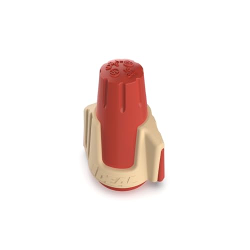 IDEAL Electrical Twister PRO (30-644J) Red/Tan 8 AWG Wire Connectors, 500ct - color: Yellow,Gray,Red, size: Jar of 500