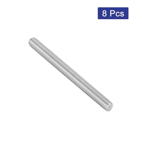 uxcell 8Pcs Fully Threaded Rod, M6 x 65mm 304 Stainless Steel Right Hand Thread Bar Studs M6-1 Thread Pitch for Furniture Machinery Assembly - size: M6 x 65mm