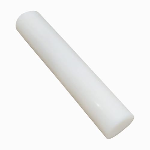 12-Inch Length HDPE High Density Polyethylene Round Rod,3"x 12" HDPE Rod for Mechanical Processing of Various Parts and DIY Projects(White,1 Pcs) - color: White, size: 3"x12"