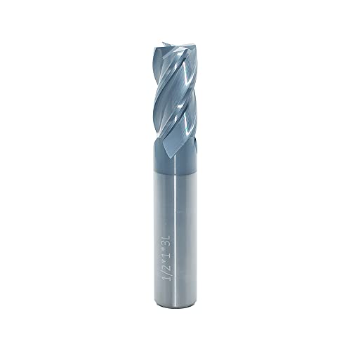 1/2" Carbide Square End Mill, 4 Flute, AlTiN Coating, 1 Pc - size: 1/2" (1 Pc), style: For Alloy Steels
