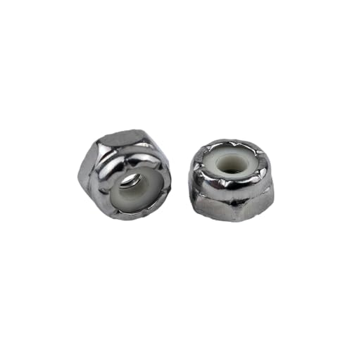 #4-40 Nylon Insert Locknuts 304 Stainless Steel - Pack of 25 - size: #4-40