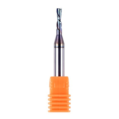 SpeTool 1/8 Inch Downcut CNC Router Bits 1/4 Inch Shank with Extra Long Life Coating, Carbide Spiral Down Cut End Mill Slot Cutting Router Bit for Woodworking - size: 1/8" Dia - 1/2" CL -1/4" Shank, style: DOWN CUT