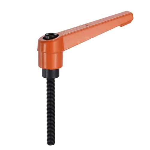 uxcell Clamping Lever Handles for Lathe, M5x40mm Male Thread Orange - size: M5x40mm