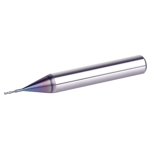 SpeTool 1/32 Down Cut CNC Router Bits 1/4 Inch Shank with TAC Long Life Coated , Solid Carbide Spiral End Mill Plunge Cut for Wood Engraving Carving - size: 1/32" Dia - 1/8" CL -1/4" Shank, style: DOWN CUT