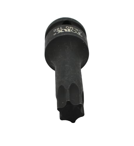 TEMO T60 3" Torx Star 6 Point Black Impact Bit Socket 1/2" Square Drive - size: T60