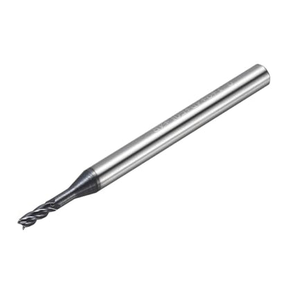 2.1mm Carbide End Mill, 9mm Cut L, 50mm L, 4mm Shank, Black - color: Black, size: 2.1mm Dia,9mm CL,50mm L,4mm Shank