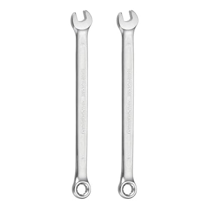 HARFINGTON 2Pcs Metric Combination Wrench 6mm Open End & 15-Degree Offset - size: 6mm