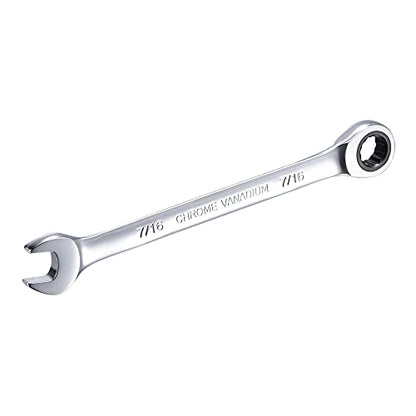 uxcell 7/16 Inch Ratcheting Combination Wrench SAE 72 Teeth 12 Point Ratchet Box Ended Spanner Tools, Cr-V - size: 7/16"