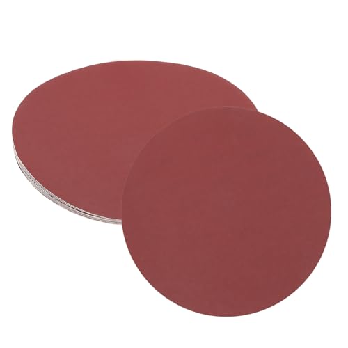 uxcell 12pcs 10-Inch PSA Sanding Discs, 800 Grits Aluminum Oxide Self Adhesive Stick Back Sandpapers, No-Hole Round Wet/Dry Sander Papers, Sand Auto Car Paint, Wood, Metal - size: 800 Grits