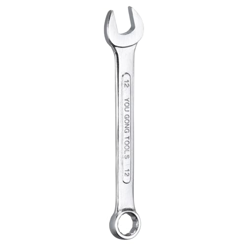 HARFINGTON Metric Combination Wrench, 12mm Open End & 15-Degree Offset - size: 12mm