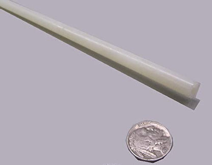 Natural Nylon Extruded Round Rod .375" (3/8") x 5 Ft Length 8 pcs 40 Feet