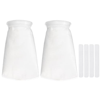 Aquarium Filter Bag Mesh (2Pcs 100 Micron 4.1" Ring 9.1" Long) - size: 100 Micron - 9.1" Long 4.1" Ring