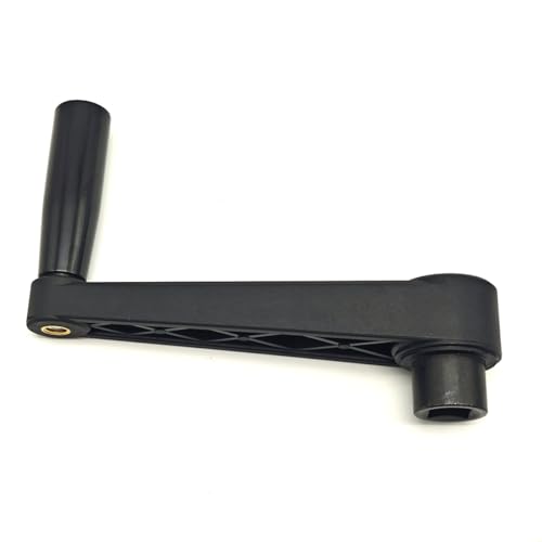 6.3" Nylon Crank Handle Drill Press Revolving Handle with Round or Square Installation Hole Smooth 360 Degree Operation for Industry Lathe Milling Grinding Machine (Square Hole 16x16x160) - size: Square Hole 16x16x160