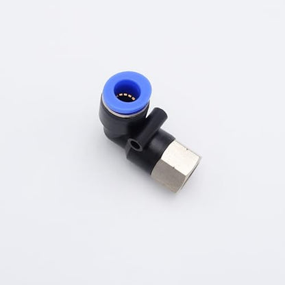 Push to Connect Fitting 3/8" Tube OD x 1/4" FMNPT, Female Elbow - size: 1/4" FMNPT - 3/8" OD