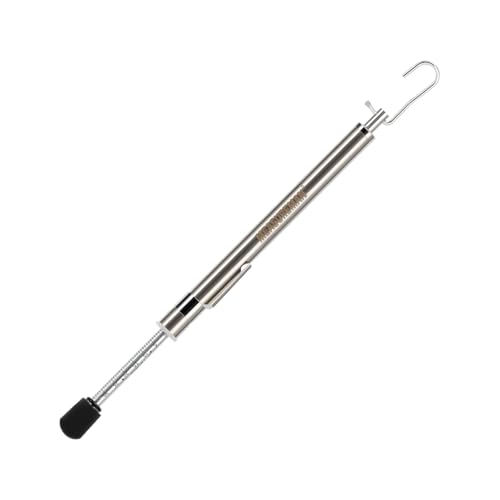 MEASUREMAN Dual-End Door Force Gauge, 0-35 Lbs/16kg Push Pull Tester, Stainless Steel Body with Hook, Door Closer & Lock Adjustment - style: 0-35 Lbs / 16kg & with Hook