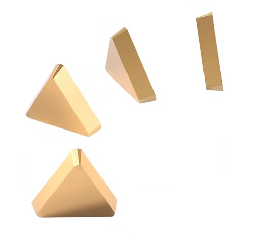 Accusize Industrial Tools TPG32(TPGN1603) Tin Coated Carbide Inserts, T Shaped, 10 Pcs/Box, 2127-1029x10 - size: TPG32(TPGN1603 with Sharp Edge)