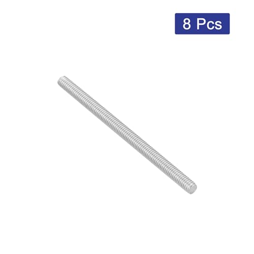 uxcell 8Pcs Fully Threaded Rod, M3 x 45mm 304 Stainless Steel Right Hand Thread Bar Studs M3-0.5 Thread Pitch for Furniture Machinery Assembly - size: M3 x 45mm